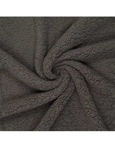 Tissu sherpa - Gris anthracite