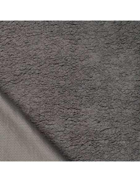 Tissu sherpa - Gris foncé