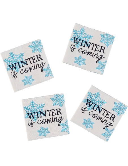 Lot de 4 étiquettes à coudre - Winter is coming