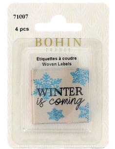 Lot de 4 étiquettes à coudre - Winter is coming 2