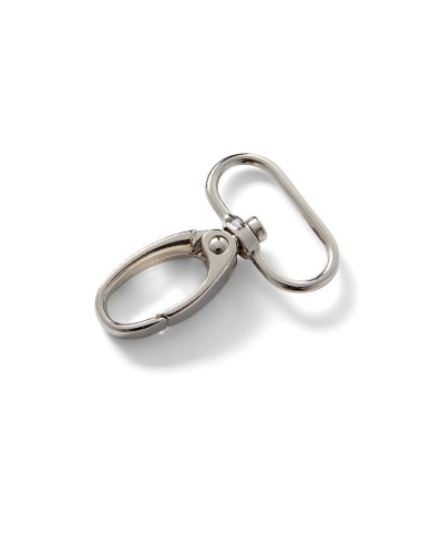 Mousqueton métal 25 x 45 mm - Argent