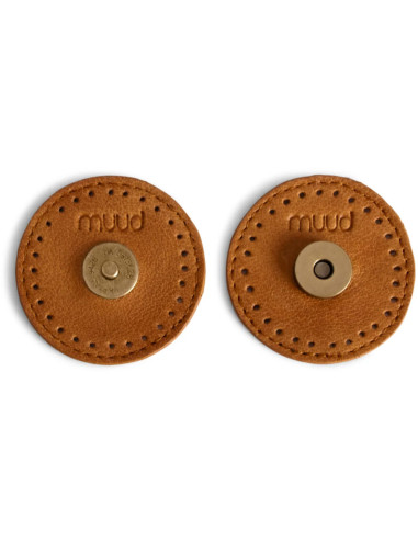 Fermoir magnétique à coudre en cuir Muud Frida - Whisky