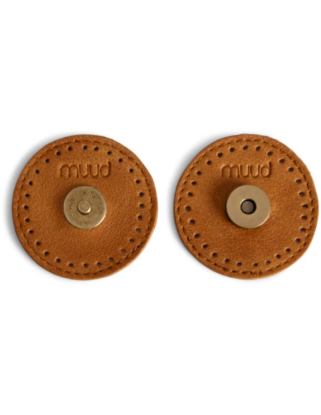 Fermoir magnétique à coudre en cuir Muud Frida - Whisky