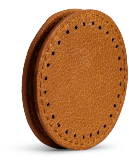 Fermoir magnétique à coudre en cuir Muud Frida - Whisky