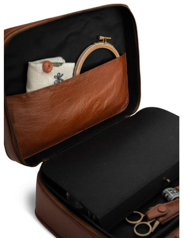 Boite à rangements pour broderie et couture Muud Flora - Rich Brown