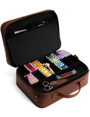 Boite à rangements pour broderie et couture Muud Flora - Rich Brown