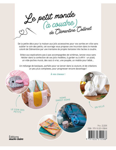 Livre le petit monde à coudre de Clémentine Collinet