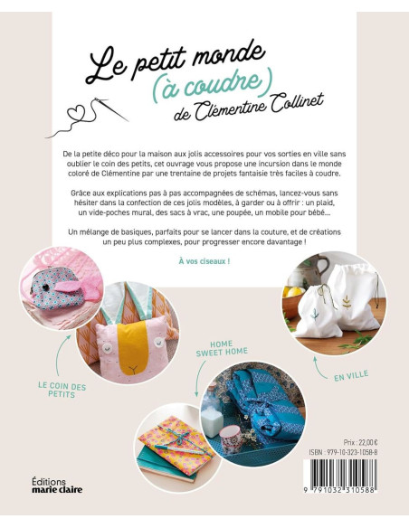 Livre le petit monde à coudre de Clémentine Collinet