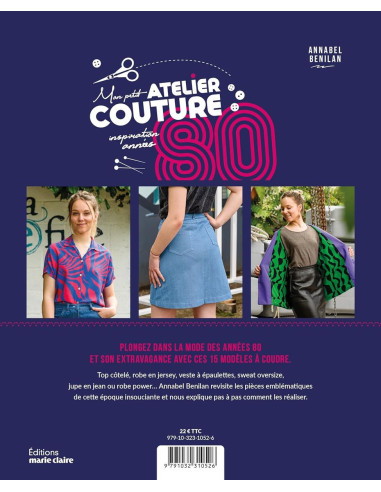 Livre mon petit atelier couture inspiration années 80