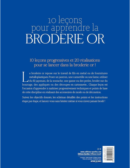 Livre 10 leçons pour apprendre la broderie or