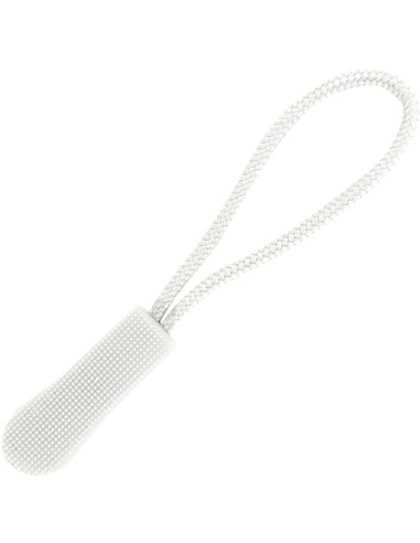 Cordon de tirage pour tirette de fermeture - Blanc