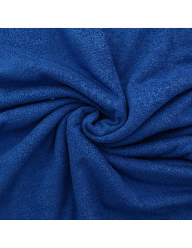 Tissu micro éponge viscose - Cobalt