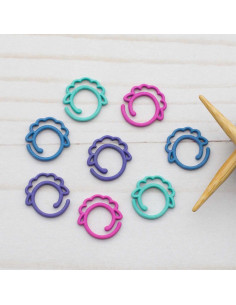 Set de 8 marqueurs de mailles ouverts - Mouton coloré