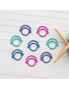 Set de 8 marqueurs de mailles fermés - Mouton coloré