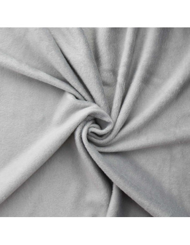 Tissu sweat polaire alpine - Gris clair chiné