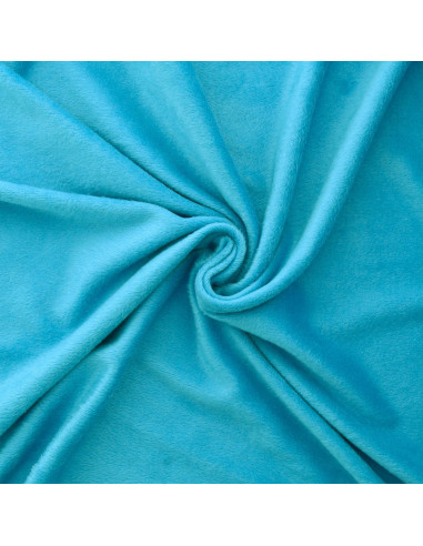 Tissu sweat polaire alpine - Bleu turquoise