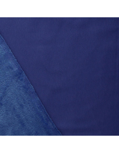 Tissu sweat polaire alpine - Bleu indigo