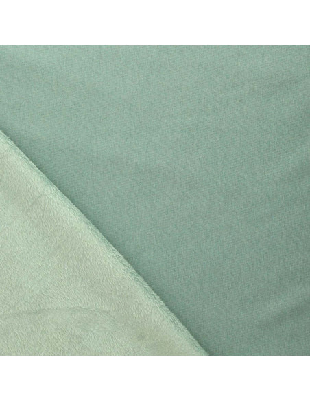 Tissu sweat polaire alpine - Vert de gris