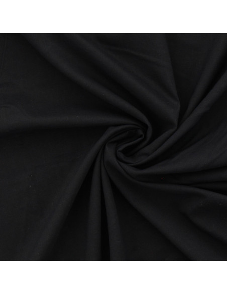Tissu voile de coton - Noir