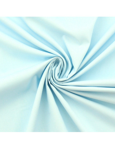 Tissu popeline de coton - Bleu layette