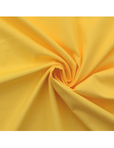 Tissu popeline de coton - Jaune paille