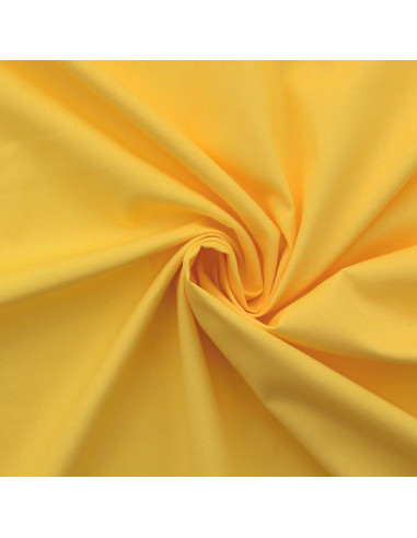 Tissu popeline de coton - Jaune paille