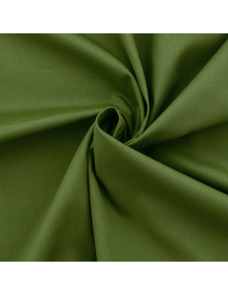 Tissu popeline de coton - Vert militaire