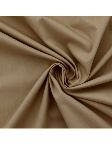 Tissu popeline de coton - Beige