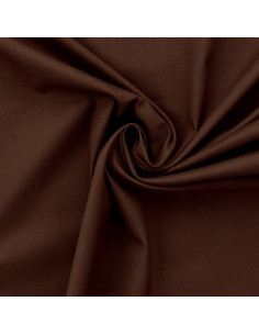 Tissu popeline de coton - Marron