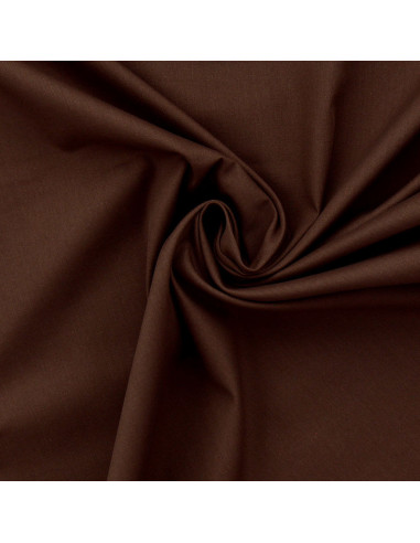 Tissu popeline de coton - Marron