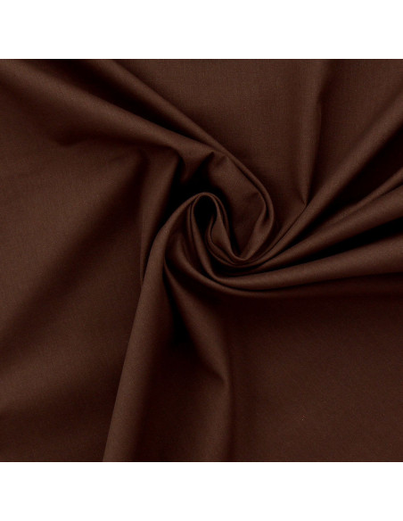 Tissu popeline de coton - Marron