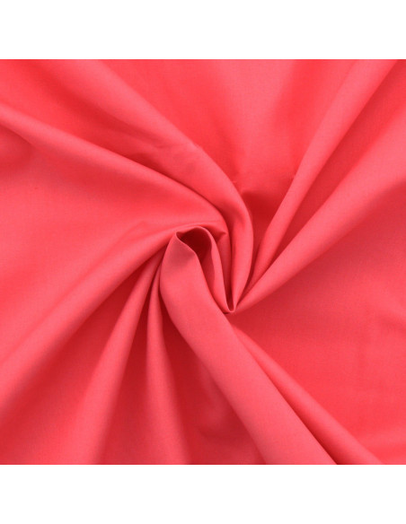 Tissu popeline de coton - Corail