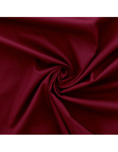 Tissu popeline de coton - Bordeaux