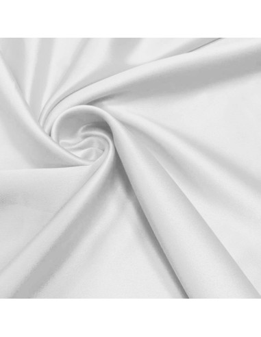 Tissu satin extensible - Blanc
