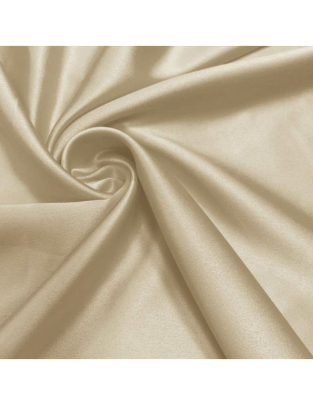 Tissu satin extensible - Naturel