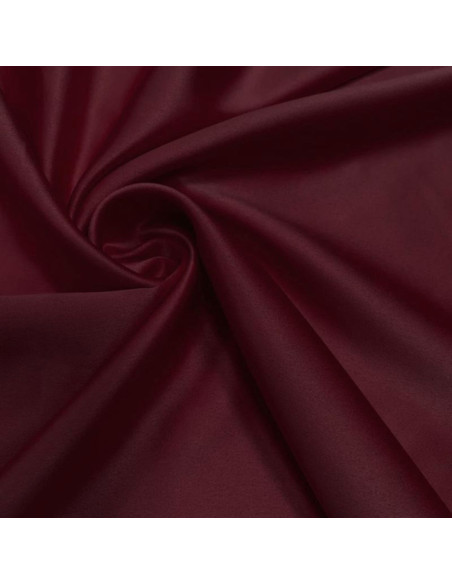 Tissu satin extensible - Lie de vin