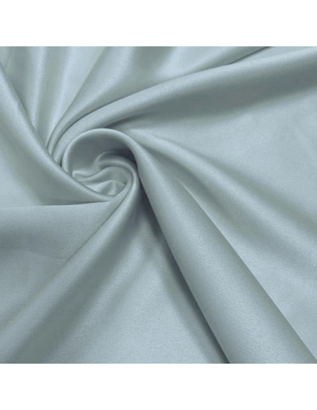 Tissu satin extensible - Gris perle