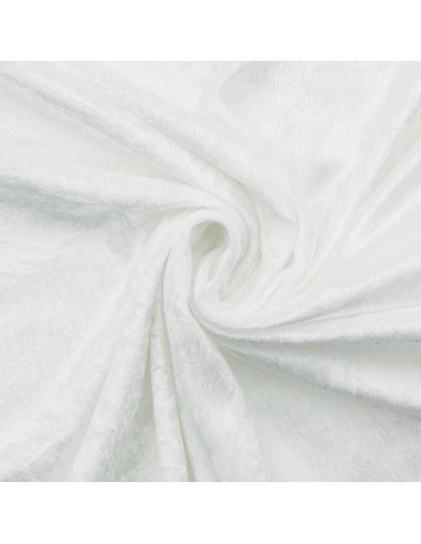 Tissus panne de velours - Blanc