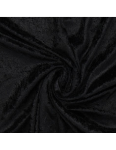 Tissus panne de velours - Noir