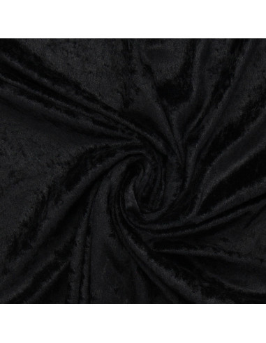 Tissus panne de velours - Noir