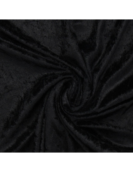 Tissus panne de velours - Noir