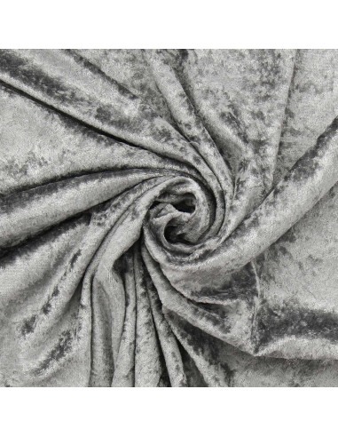 Tissus panne de velours - Gris