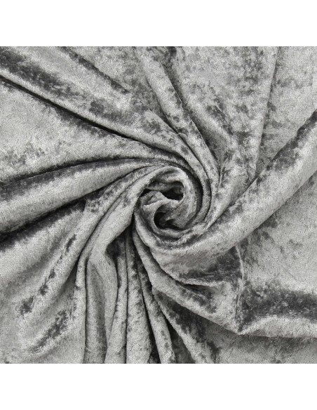 Tissus panne de velours - Gris
