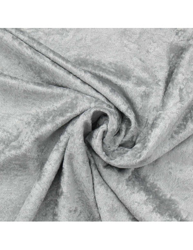 Tissus panne de velours - Gris argent