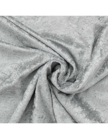 Tissus panne de velours - Gris argent