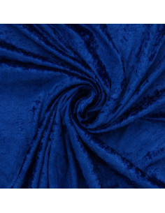 Tissus panne de velours - Bleu royal