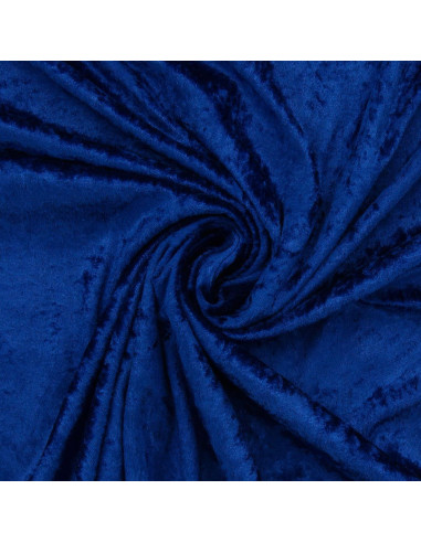 Tissus panne de velours - Bleu royal