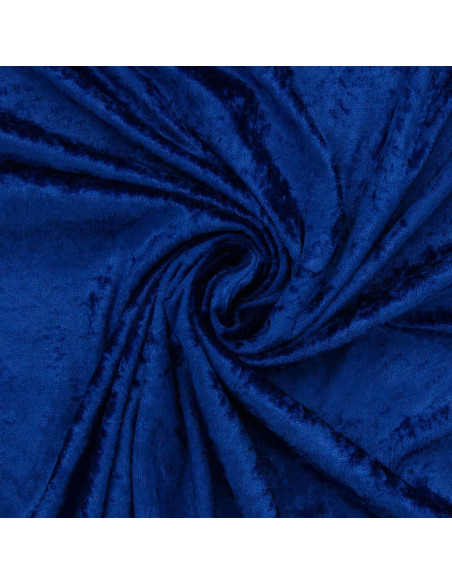Tissus panne de velours - Bleu royal