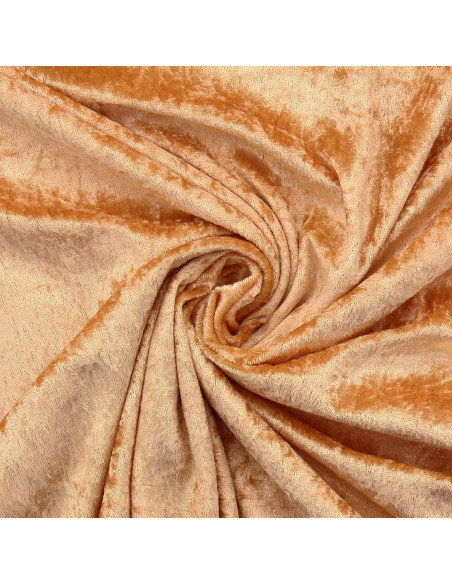 Tissus panne de velours - Ocre