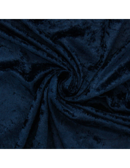 Tissus panne de velours - Bleu marine